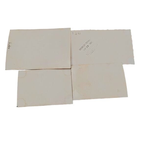 B&W 1940s People Posing in Front of Car Vehicle Landscape Snapshot Man Children - Picture 6 of 8